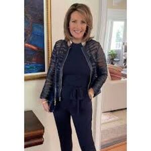 Colleen Lopez Faux Leather Mesh Jacket L